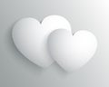 Two hearts, beautiful concept of Valentines day - for stock